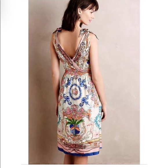 Acionna Silk Multi-Color Knee Length Dress - Picture 2 of 2